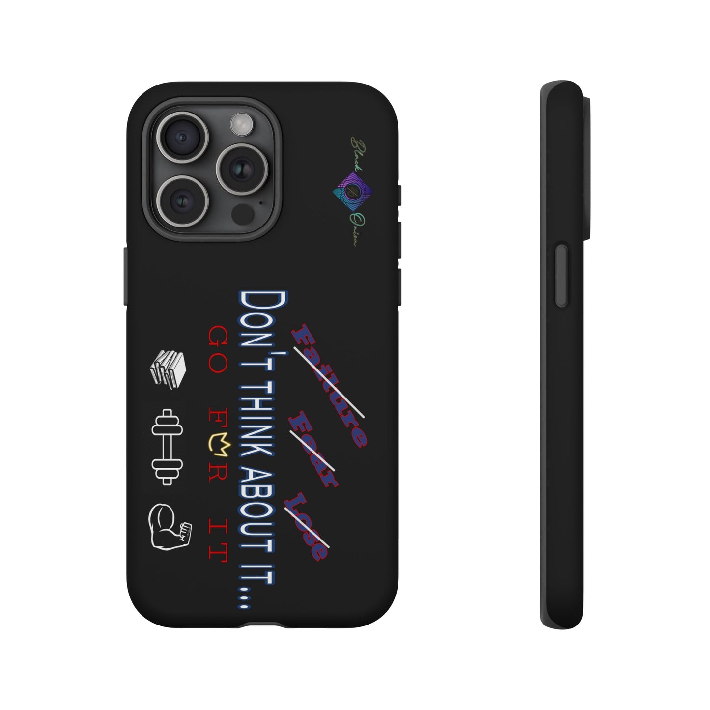 BlackOnion Brand New Phone Case - with Motivational Workout Motif’Don’t think ‘💪🔥🫵
